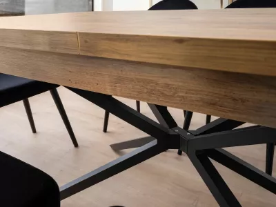 Tavolinë ngrënie me zgjatje, ngjyrë kafe, Skye Decor, Falcon - 2961