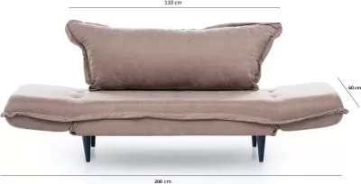 Divan-krevat dy vendësh, ngjyrë mink, Atelier del Sofa, Vino Daybed - GR121\01