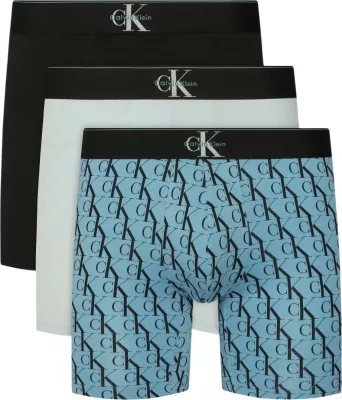 Set të brendshme për meshkuj Calvin Klein Underwear LV00NB4473 (3PK), zi/turkeze