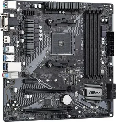 Pllakë amë ASRock B450M Pro4 R2.0, Socket AM4, uATX, 4 DDR4, e zezë