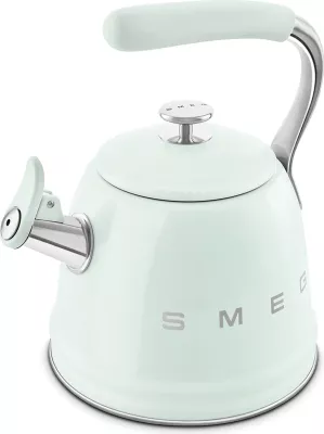 Çajnik me fishkëllimë, Smeg, CKLW2001PG, 2.3 L, inoks, për induksion/gaz/elektrik, jeshile pastel