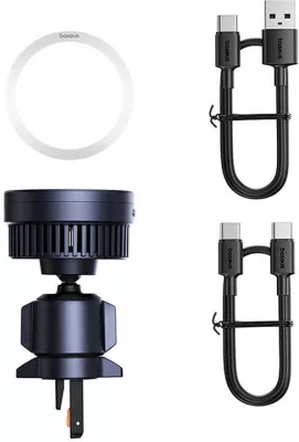 Mbajtës celulari Baseus MagPro CW04 me karikues wireless 15W, i zi