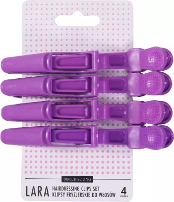 Kapëse flokësh Sister Young LARA për femra violet 4 copë