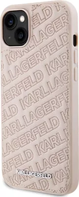 Mbështjellës Karl Lagerfeld Quilted K Pattern për iPhone 15 Plus / 14 Plus, Rozë