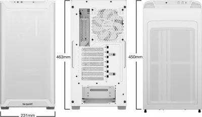 Kasë Be Quiet! PURE BASE 501 Airflow, Midi Tower, ATX, e bardhë