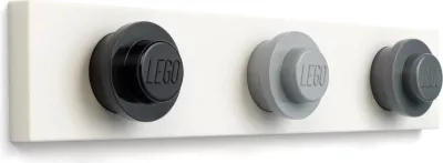 Varëse muri LEGO, rack me 3 grepa, 33 cm, zi/gri e çelët/gri