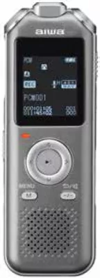 Diktafon digjital Aiwa DVR-M700 16GB, microSD deri 128GB, MP3/WAV, gri