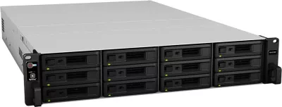 Njësi zgjerimi Synology RX1217RP, 0 TB, 13.4 kg, Rack (2U), Ngjyrë e zezë, Gri