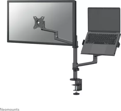 Krah tavoline Neomounts DS20-425BL2 për monitor dhe laptop, 27 inç, rregullim i lartësisë, i zi