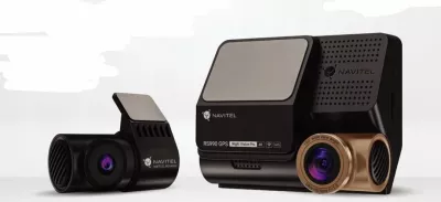 Kamerë për veturë Navitel RS990 4K GPS, set front+prapa me Wi‑Fi/ADAS, e zezë/ari