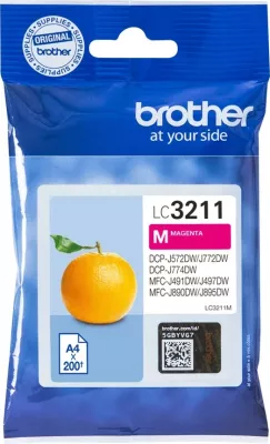 Toner Brother LC3211M, Magenta, 200 faqe