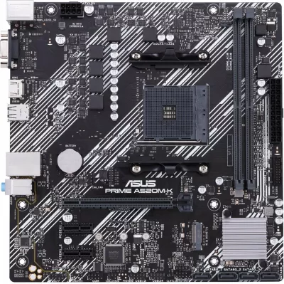 Pllakë amë ASUS PRIME A520M-K, AM4, mATX, 2xDIMM DDR4, 1xM.2, 4xSATA, HDMI/D-SUB, 1GbE