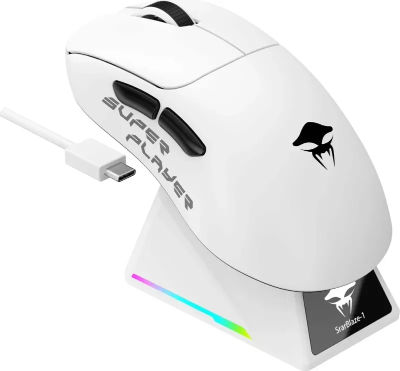 Maus gaming HAVIT StarBlaze-1, me ose pa kabllo, 26000 DPI, i bardhë dhe i zi
