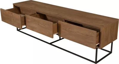 Set mobiljesh për dhomë dite, Skye Decor, Laxus Takım 21, ngjyrë arrë dhe e zezë