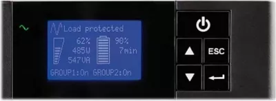 UPS rack 1U, Eaton 5P 1550i Netpack G2, ekran LCD, kohë rezervë 9–23 min, 5P1550IRNG2