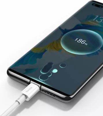 Kabllo karikimi dhe të dhënash Baseus Superior CATYS-02, USB-A në USB-C, 1m, 66W, Bardhë