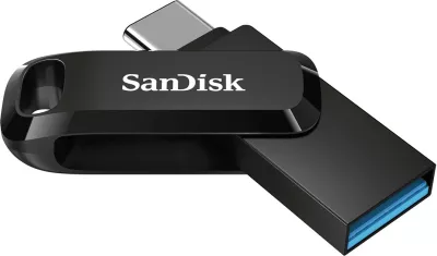USB SanDisk Ultra Dual Drive Go, 64 GB, USB Type-A / USB Type-C, 3.2 Gen 1, e zezë
