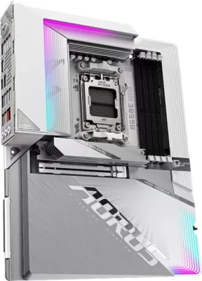 Pllakë amë GIGABYTE B650E AORUS STEALTH ICE, AM5, ATX, DDR5, Wi‑Fi 7, 2.5GbE, e bardhë