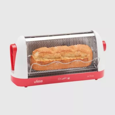 toster buke vertikal UFESA TT7963, 2 slote, 700W, 6 nivele pjekjeje, kuq/bardh