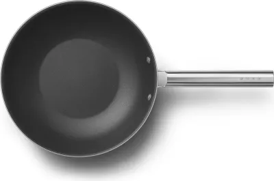 Wok SMEG CKFW3001RDM 30cm, 5.2L, alumini, dorezë inoksi, e kuqe