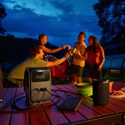 stacion energjie portativ EcoFlow Trail 300 DC 288Wh/300W LiFePO₄, 2x USB-C 140W, gri e errët