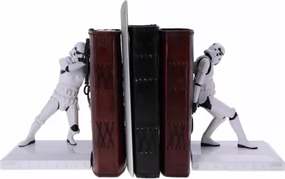 Mbajtëse librash NEMESIS NOW Stormtrooper 18.5 cm, set 2 copë, bardhë/zi