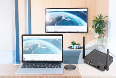 Sistem bashkëpunimi pa tela Digitus Click & Present Pro, desktop, HDMI, Wi-Fi 5, i zi/gri