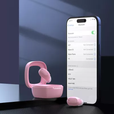 Kufje TWS Choetech MEMS BH-T23-PK, Bluetooth 5.3, USB-C, Rozë