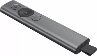 Telekomandë prezantimi Logitech Spotlight Plus 910-005166, Bluetooth/2.4GHz, rreze 30 m, USB-C, gri