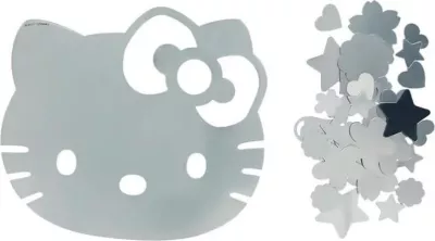 Stikerë muri me pasqyrë Paladone Hello Kitty, 50 copë, argjend