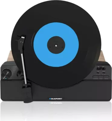 Gramafon Blaupunkt VT100BK, vertikal, me altoparlant të integruar, i zi