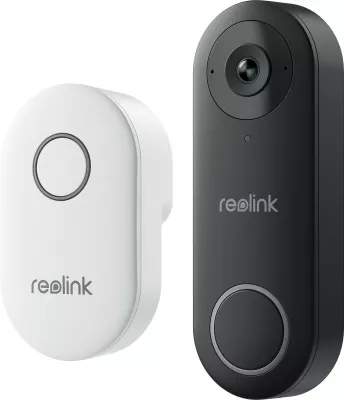 Video-derë Reolink D340W, 5MP, zile, Wi-Fi 2.4/5GHz, detektim personi, dy-drejtim audio, IP65, MicroSD 256GB, e zezë/e bardhë