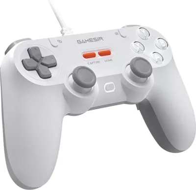 Kontrollor me kabllo, GameSir, T3 WT Tegenaria Lite, 1000 Hz, Hall effect sticks, dy motorë dridhje, e bardhë
