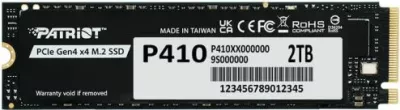 SSD M.2 NVMe Patriot P410 2TB PCIe Gen4 x4 (M.2 2280), i zi