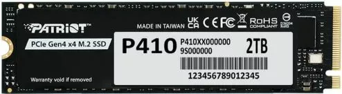 SSD M.2 NVMe Patriot P410 2TB PCIe Gen4 x4 (M.2 2280), i zi