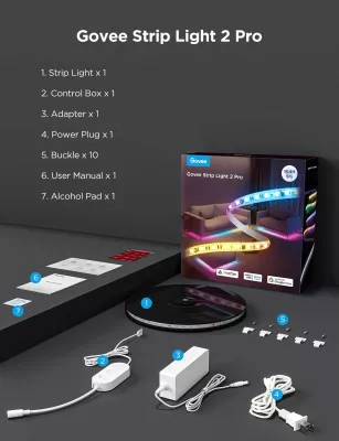 Shirit LED smart Govee Strip Light 2 Pro H61F5 5m RGBWW