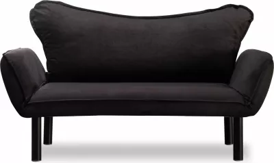 Divan-krevat dy vendësh Atelier del Sofa, Chatto, ngjyrë e zezë