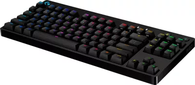 Tastierë gaming mekanike Logitech G Pro TKL, USB me kabllo, GX Blue clicky, US INT'L layout, e zezë
