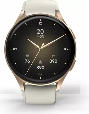 Smartwatch Hama 8900 GPS AMOLED 1.32", rrip silikoni bezhë, Gold