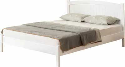 Krevat dopio Skye Decor, stil modern country, i bardhë, 160x200