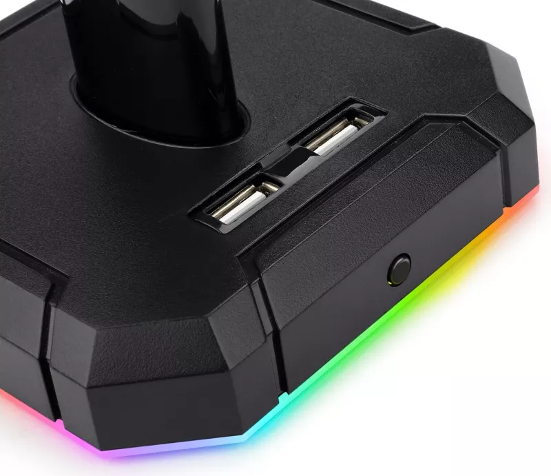 Mbajtëse Kufjesh Redragon Scepter Pro HA300, me dritë RGB dhe portat USB