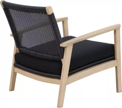 Karrige Salsa me jastëk, ngjyrë e zezë, 74.5x73x75.8