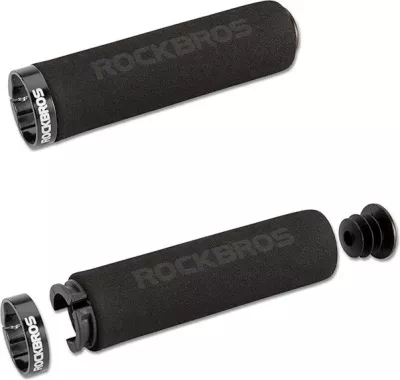 Mbështjellës timoni për biçikletë Rockbros BT1001BKBK, sfungjer, zi