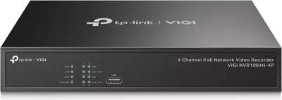 Regjistrues video rrjeti (NVR), TP-Link, VIGI NVR1004H-4P, 4 kanale PoE, e zezë