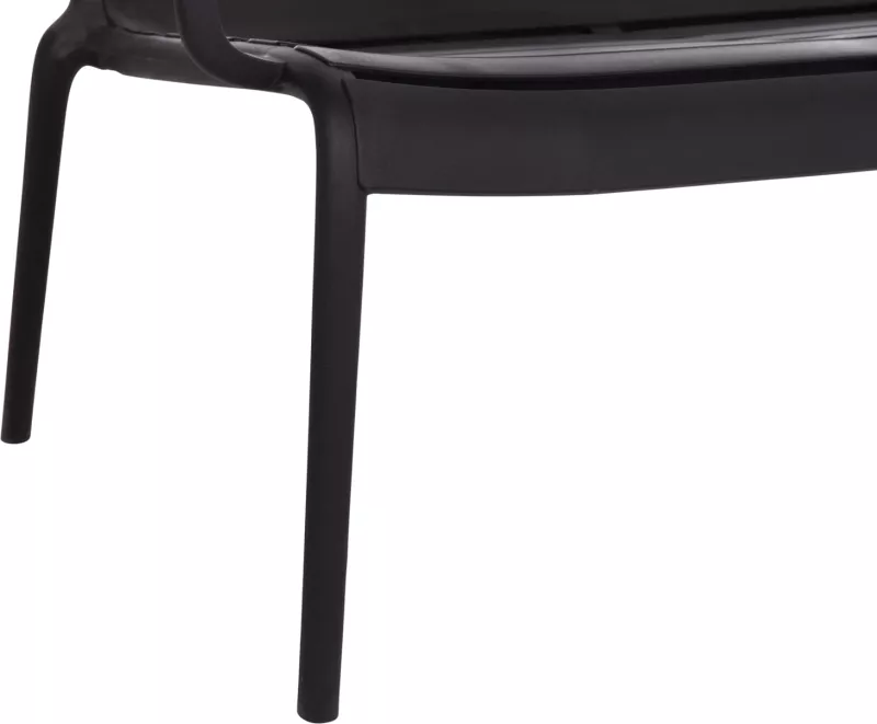 Stol dy vendësh polipropileni, i zi, KORVER FH6332.02, 113x65x76cm
