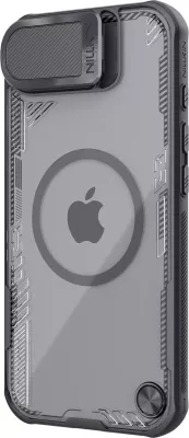 Mbështjellës Nillkin Iceblade Prop Magnetic për iPhone 16e, me kapak kamere dhe stand, i zi
