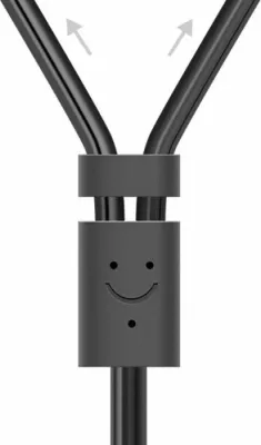 Kabllo audio UGREEN 10510 3.5mm në 2x RCA, 2m, e zezë