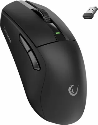 Maus gaming Rampage Zenith Pro (ZENITHPRO-BLACK) 26000 DPI, PAW3395, 4000 Hz, 5 butona, Wireless 2.4GHz/Bluetooth 5.2/USB, i zi