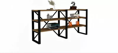 Raft librash Hanah Home, Milas, ngjyrë arre dhe e zezë