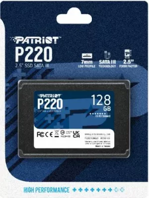 SSD disk PATRIOT P220 128GB 2.5" SATA3, e zezë